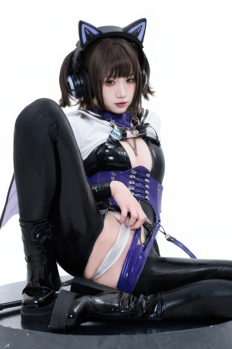 柒柒要乖哦 - No.066 白棚胶衣 [78P-231MB] tg@simisebaisi 【丝足阁】039.webp